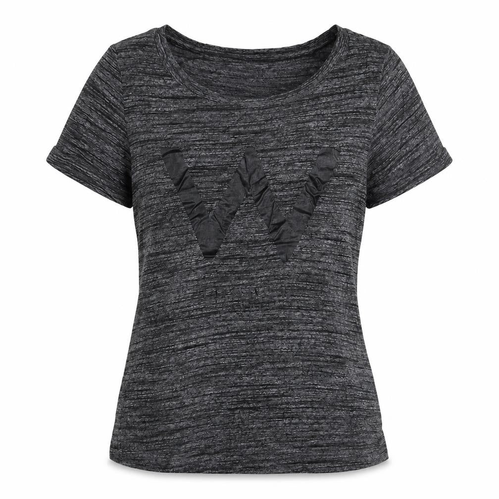 Divided Womens Grey Viscose Basic T-Shirt Size S Scoop Neck - W Initial