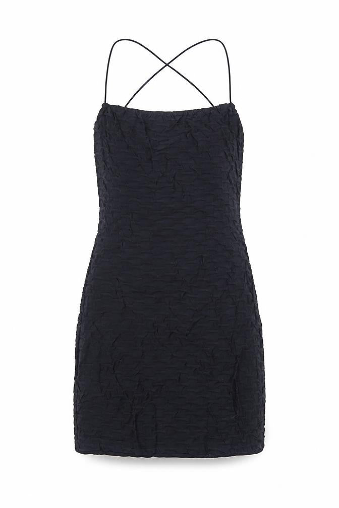 Bershka Womens Silver Polyester Slip Dress Size M Square Neck Pullover