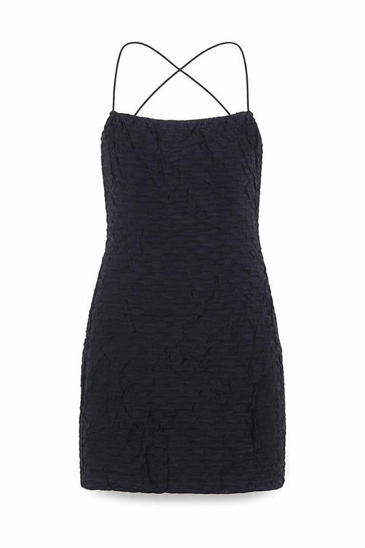 Bershka Womens Silver Polyester Slip Dress Size M Square Neck Pullover