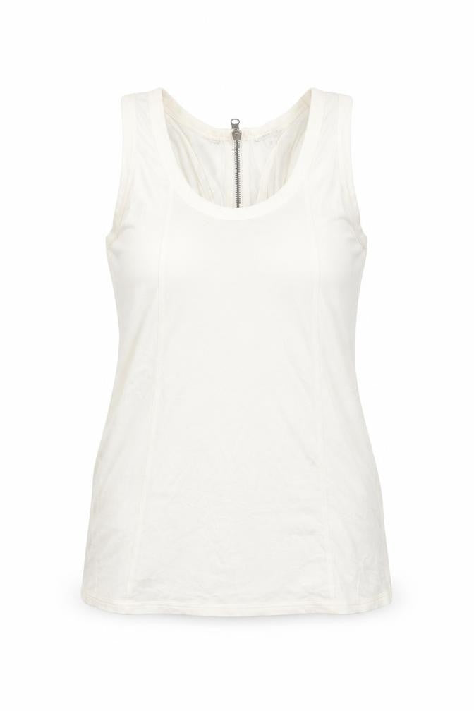 Marks & Spencer Womens Ivory Viscose Basic Tank Size 10 Round Neck