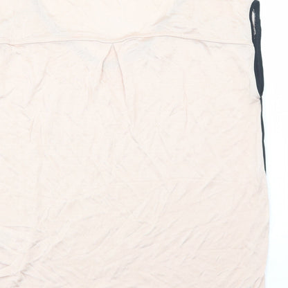 Phase Eight Womens Pink Viscose Basic T-Shirt Size 10 V-Neck