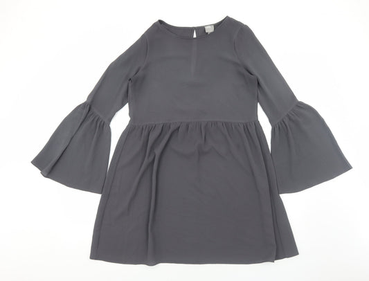 ASOS Womens Grey Polyester A-Line Size 8 Round Neck Pullover
