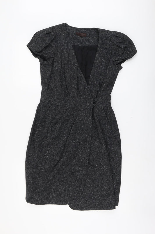 Great Plains Womens Grey Wool A-Line Size S V-Neck Pullover