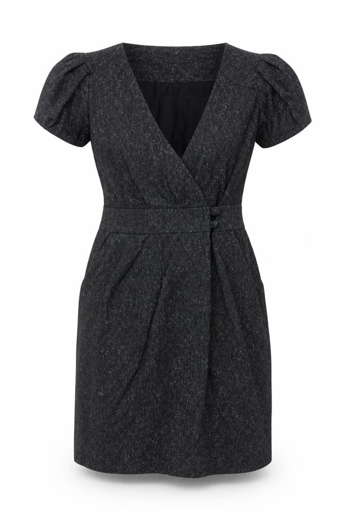 Great Plains Womens Grey Wool A-Line Size S V-Neck Pullover