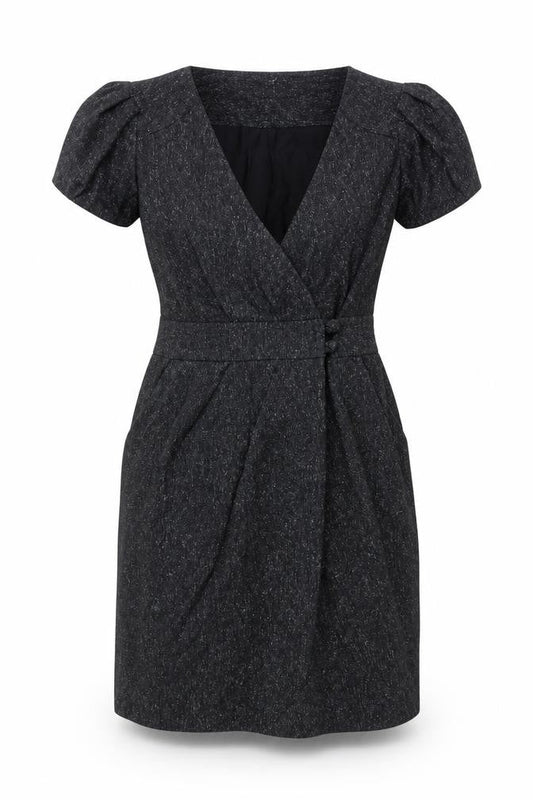 Great Plains Womens Grey Wool A-Line Size S V-Neck Pullover