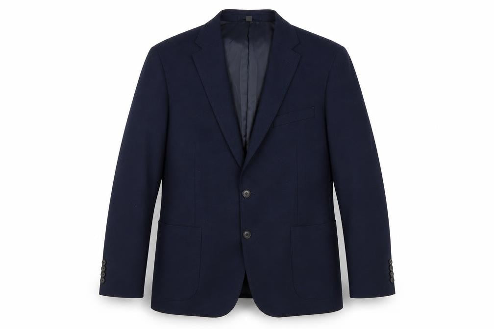 Marks & Spencer Mens Blue Polyamide Jacket Suit Jacket Size L Regular