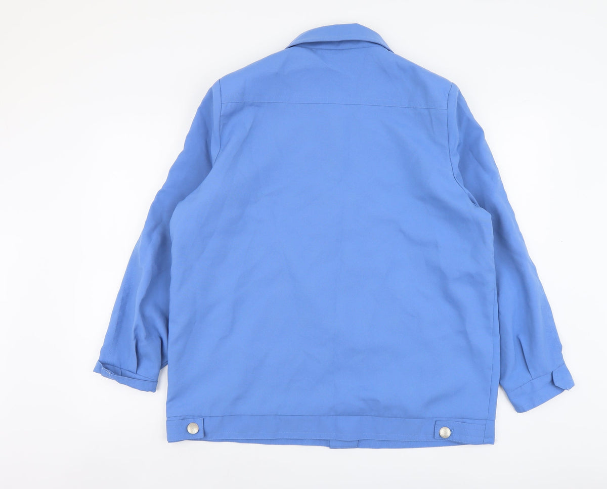 Analina Womens Blue Jacket Size 16 Button