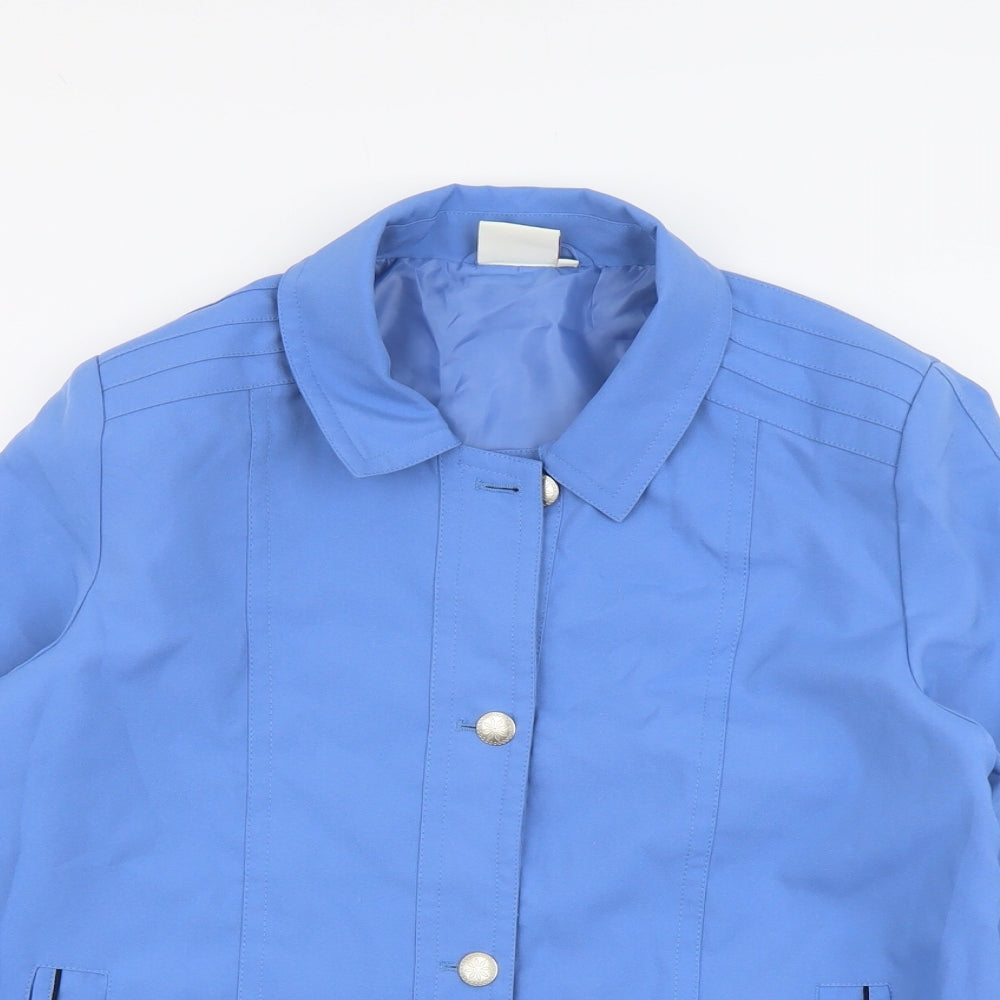 Analina Womens Blue Jacket Size 16 Button