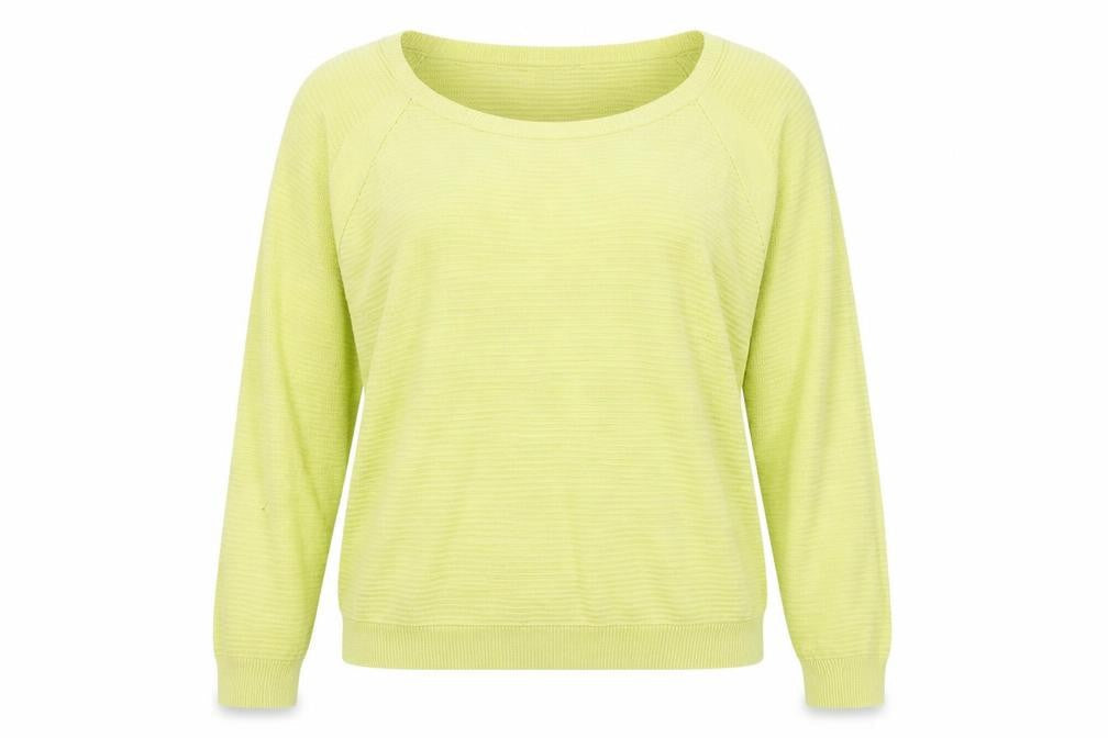 F&F Womens Green Round Neck Viscose Pullover Jumper Size 12