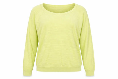 F&F Womens Green Round Neck Viscose Pullover Jumper Size 12