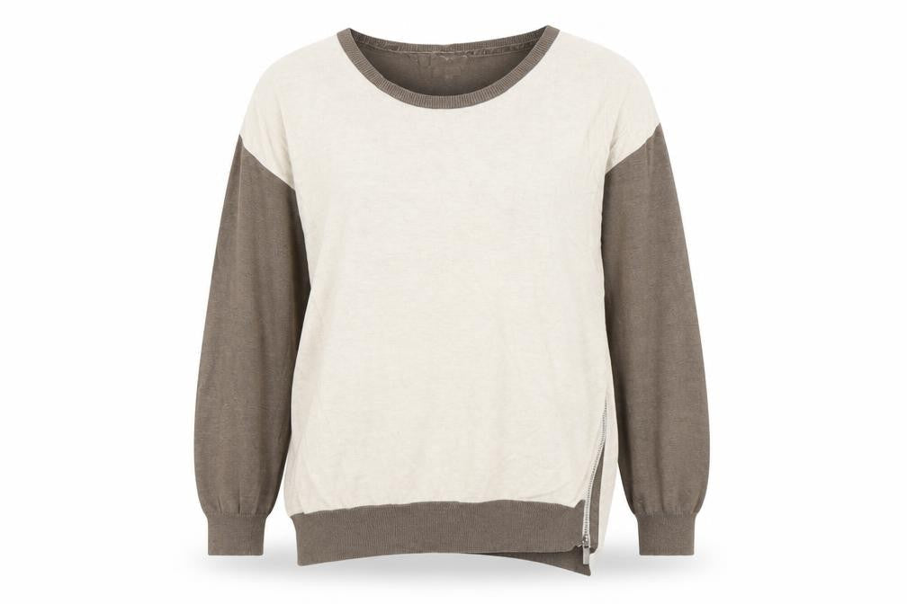 NEXT Womens Beige Round Neck Cotton Pullover Jumper Size 10