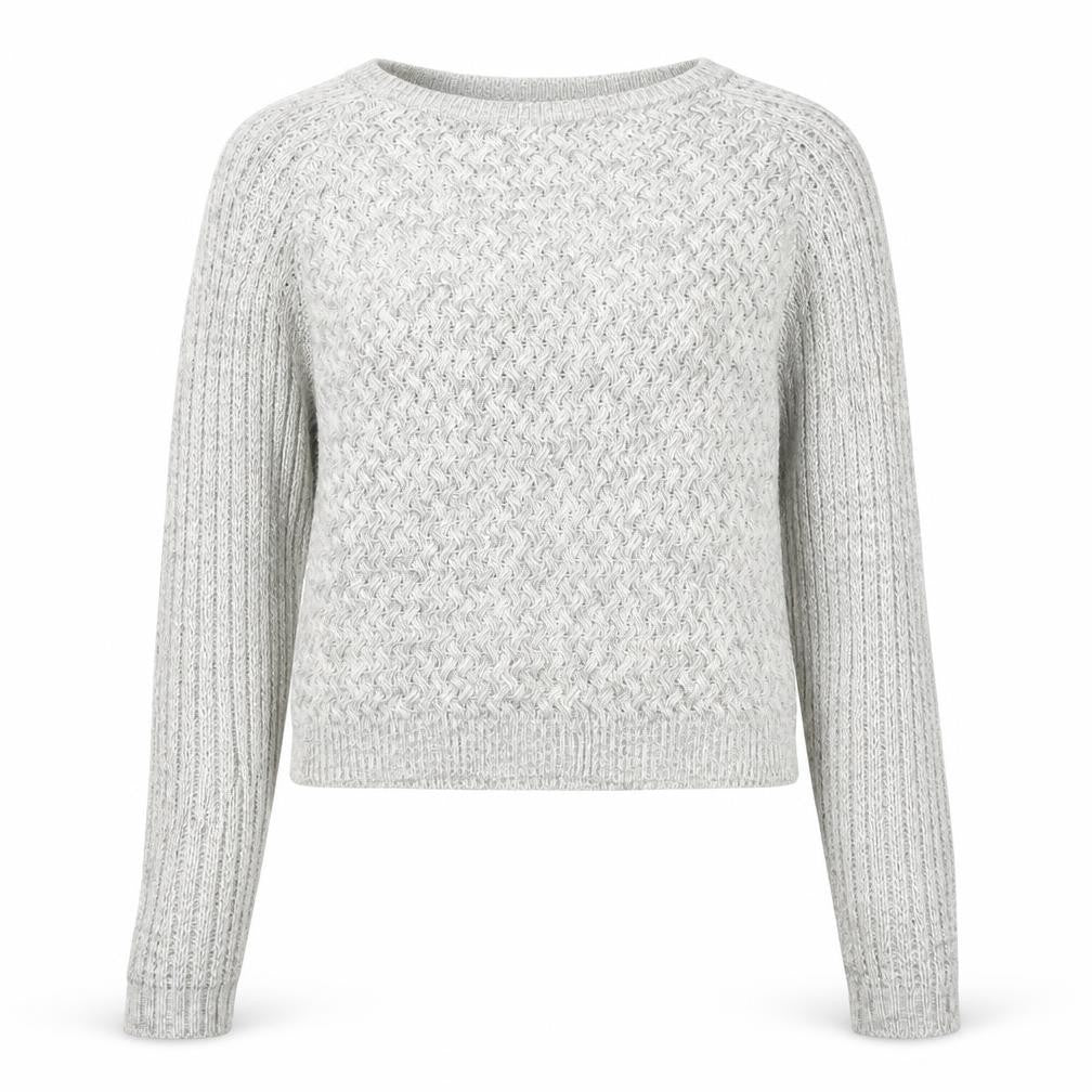 Select Womens Grey Round Neck Acrylic Pullover Jumper Size 10