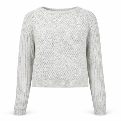 Select Womens Grey Round Neck Acrylic Pullover Jumper Size 10