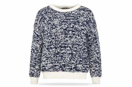 Tu Womens Blue Scoop Neck Cotton Pullover Jumper Size 8