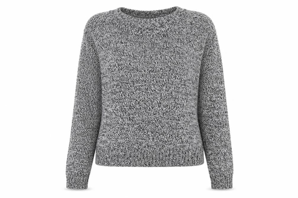 H&M Womens Grey Scoop Neck Acrylic Pullover Jumper Size M