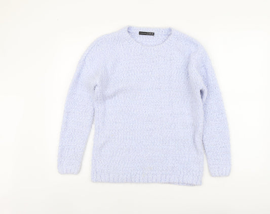 Atmosphere Womens Blue Round Neck Acrylic Pullover Jumper Size 8