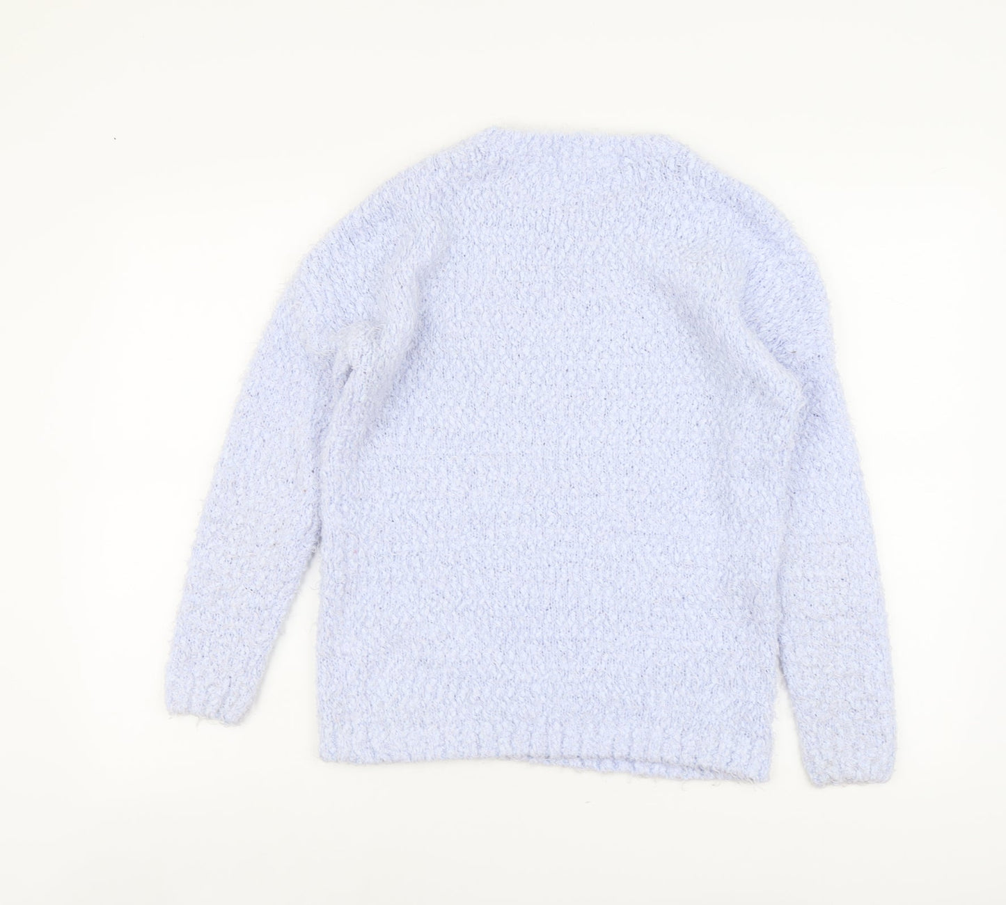 Atmosphere Womens Blue Round Neck Acrylic Pullover Jumper Size 8