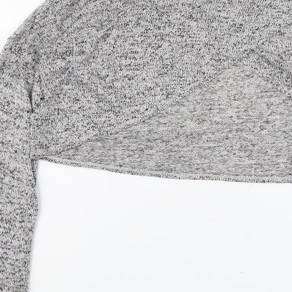 H&M Womens Grey Scoop Neck Viscose Pullover Jumper Size S