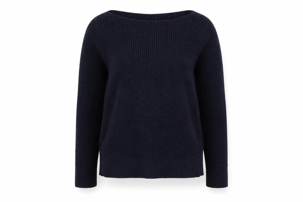 Gap Womens Blue Boat Neck Nylon Pullover Jumper Size S