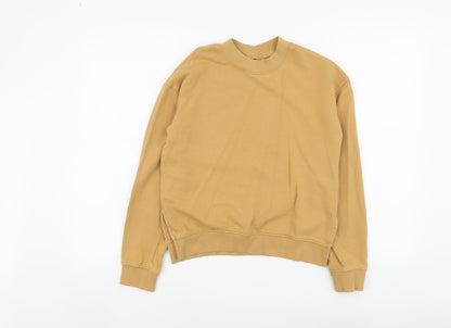 H&M Womens Beige Cotton Pullover Sweatshirt Size XS Pullover
