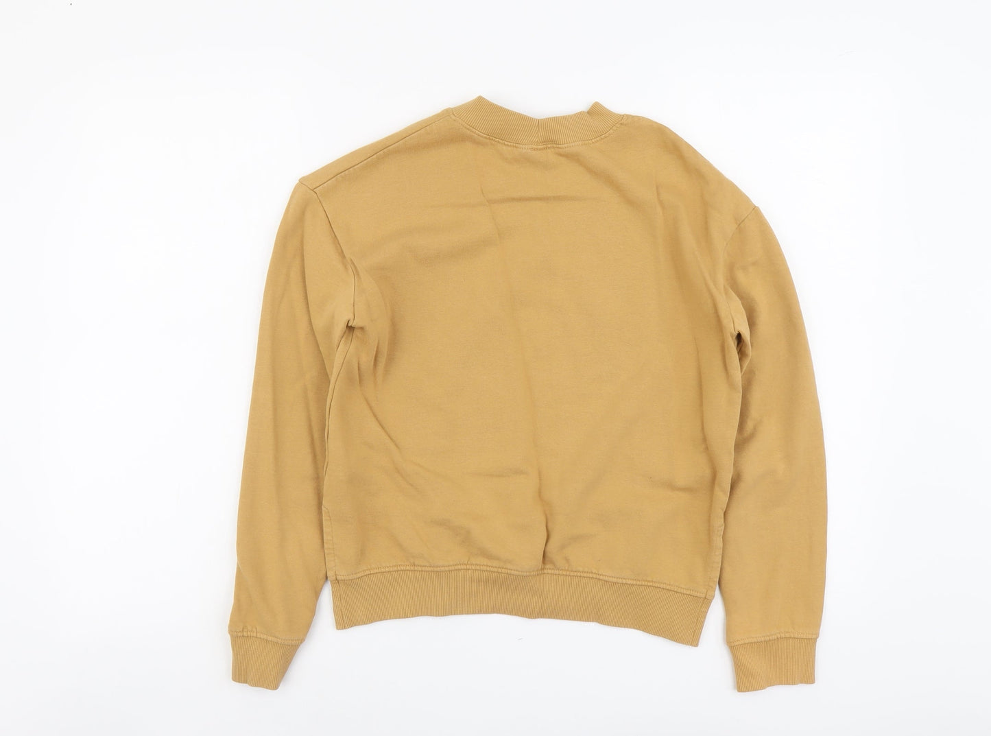 H&M Womens Beige Cotton Pullover Sweatshirt Size XS Pullover