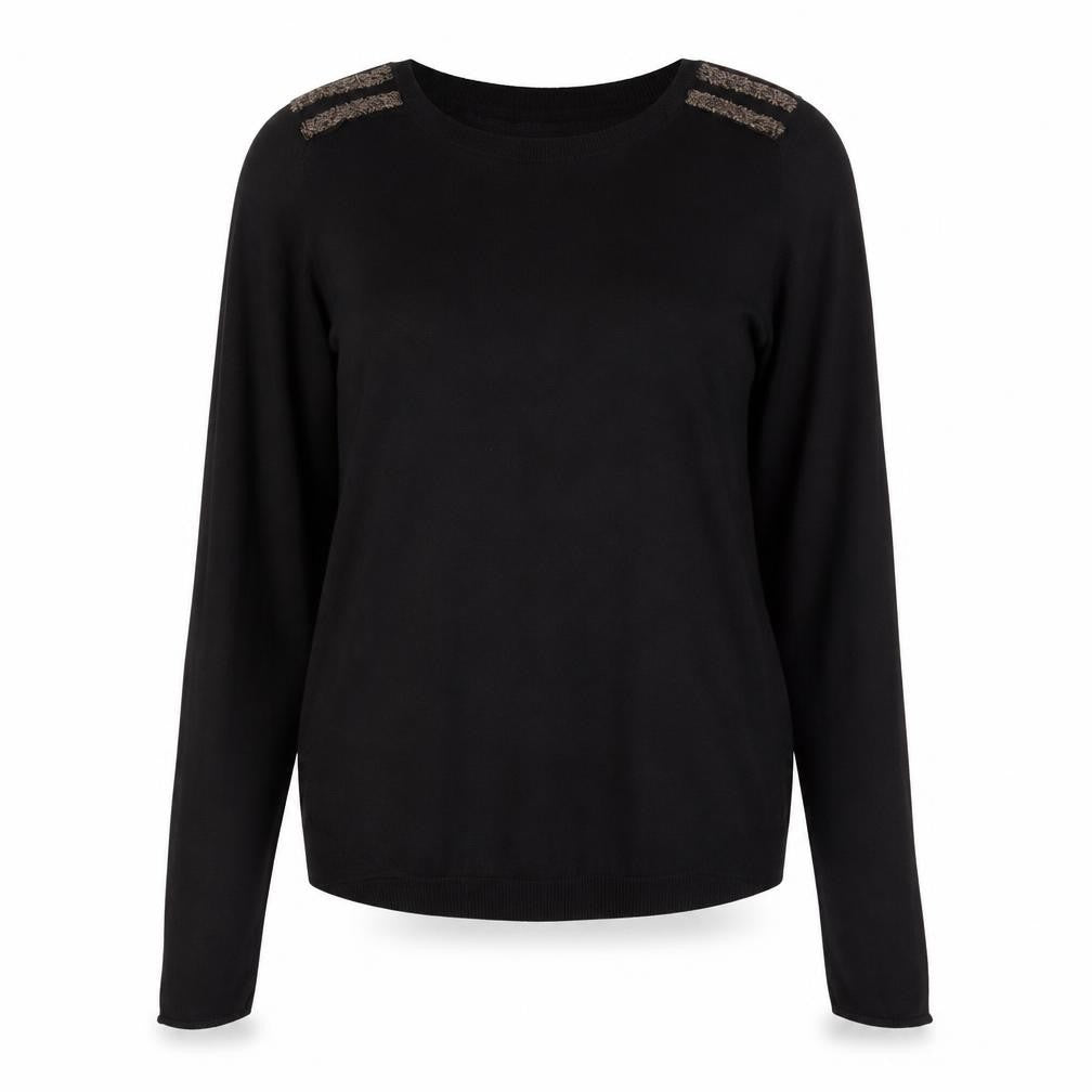 H&M Womens Black Round Neck Acrylic Pullover Jumper Size S