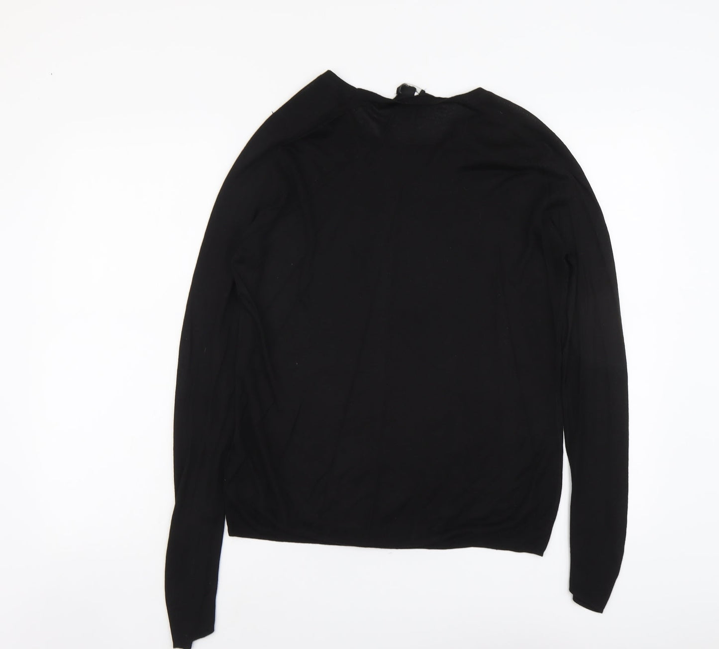 H&M Womens Black Round Neck Acrylic Pullover Jumper Size S