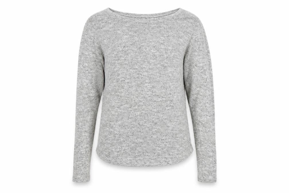 New Look Womens Grey Boat Neck Acrylic Pullover Jumper Size 10