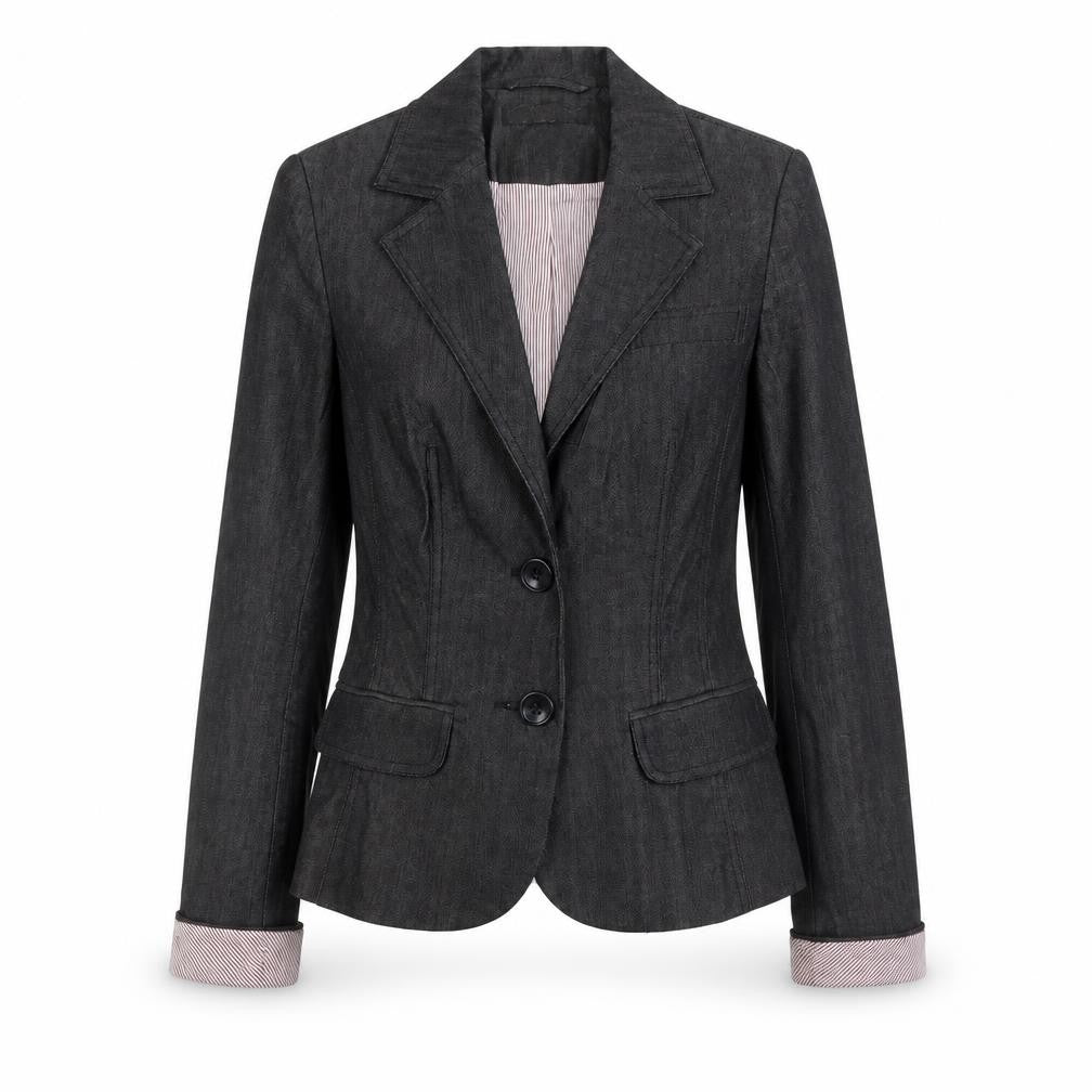 New Look Womens Grey Cotton Jacket Blazer Size 10