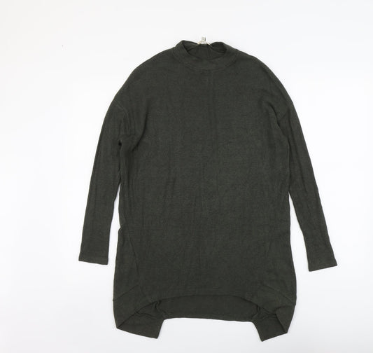 River Island Womens Green Round Neck Viscose Pullover Jumper Size 6