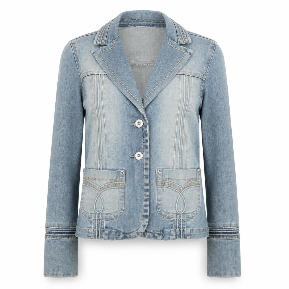 M-O-T-O Womens Blue Jacket Size 8 Button