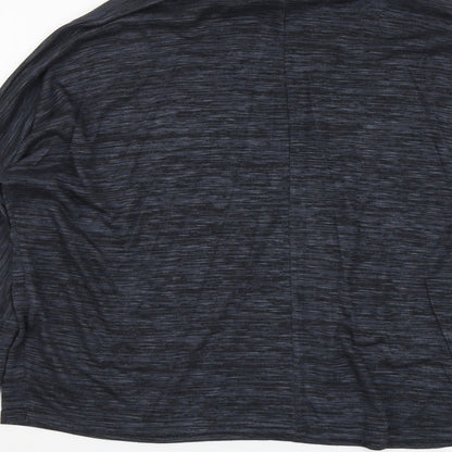 Boohoo Womens Blue Viscose Basic T-Shirt Size S Roll Neck