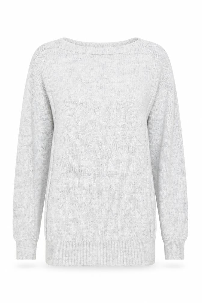 NEXT Womens Grey Boat Neck Viscose Pullover Jumper Size 8