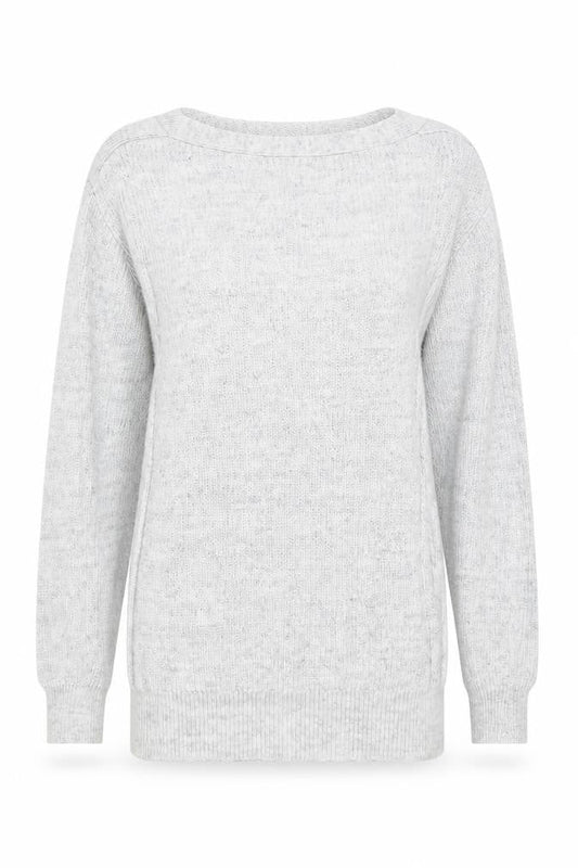 Next Womens Grey Boat Neck Viscose Pullover Jumper Size 8