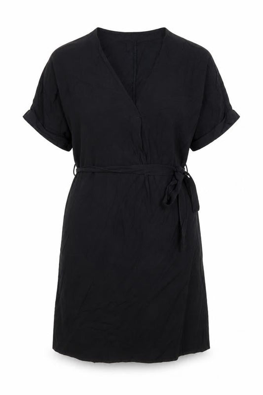 New Look Womens Black Viscose A-Line Size 10 V-Neck Pullover