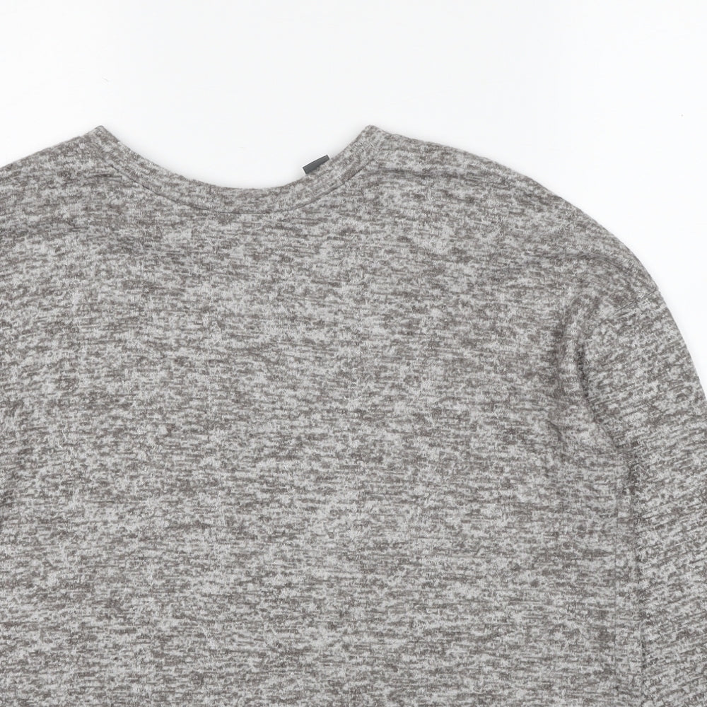 Primark Womens Grey Round Neck Polyester Pullover Jumper Size 10 - Size 10-12