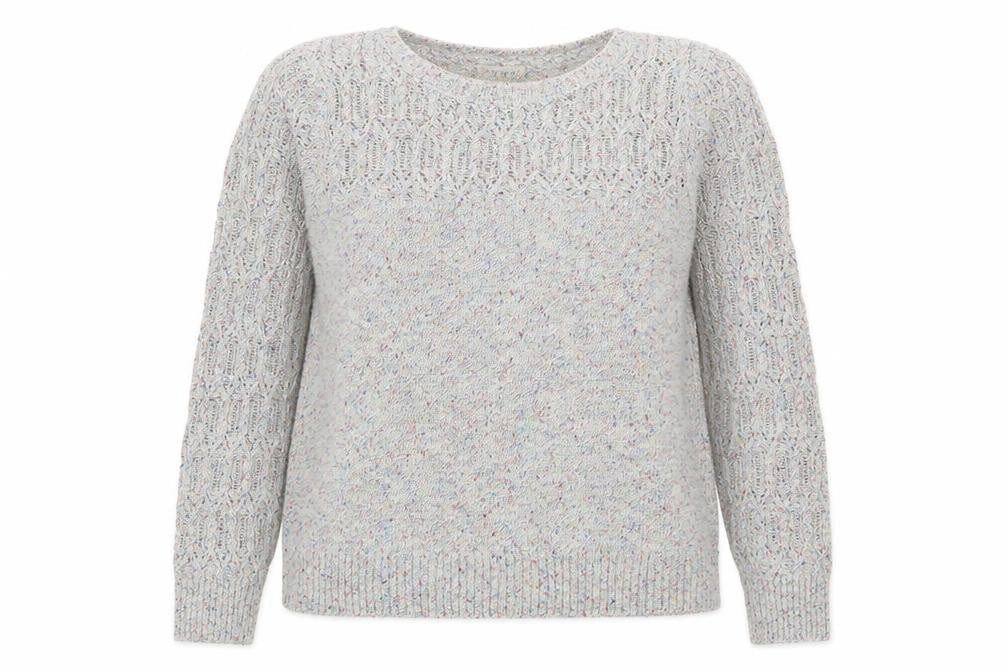 Marks & Spencer Womens Grey Round Neck Acetate Pullover Jumper Size 12