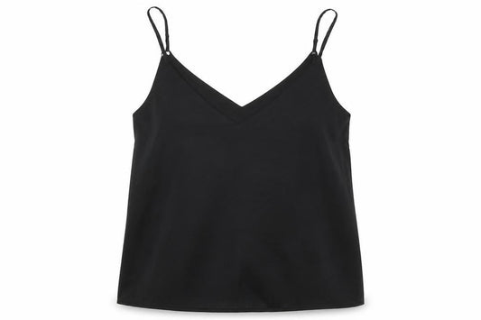 ASOS Womens Black Polyester Basic Tank Size 10 V-Neck