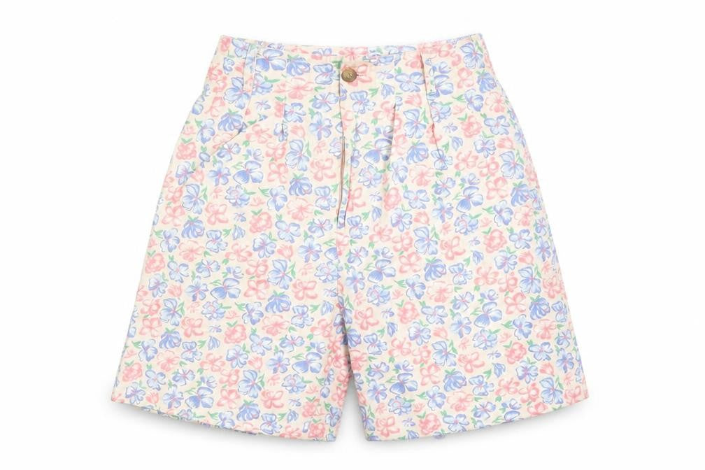 Intentions Womens Pink Floral Polyester Bermuda Shorts Size 6 Regular Zip