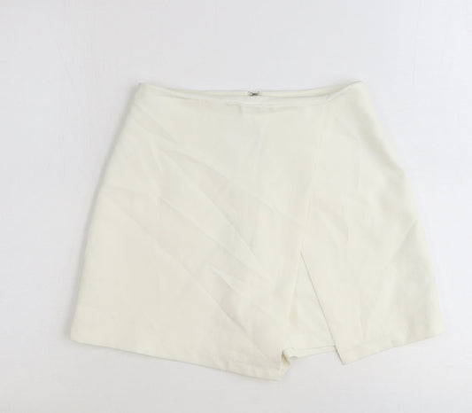ASOS Womens White Polyester Skort Size 6 Regular Zip