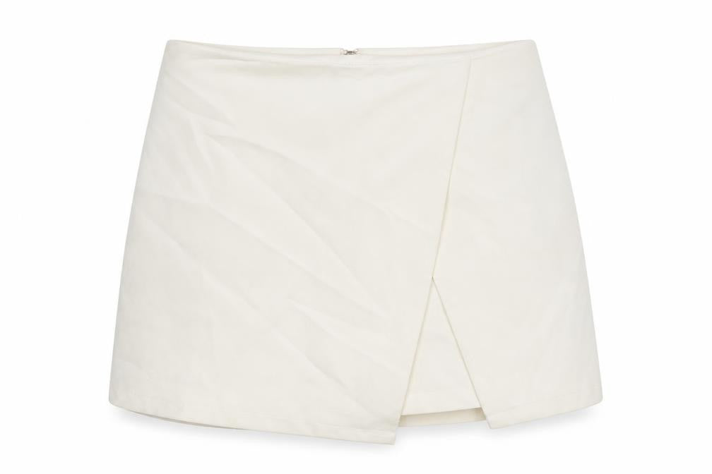 ASOS Womens White Polyester Skort Size 6 Regular Zip