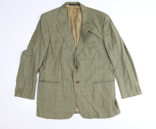 Marks and Spencer Mens Brown Check Polyester Jacket Suit Jacket One Size Regular