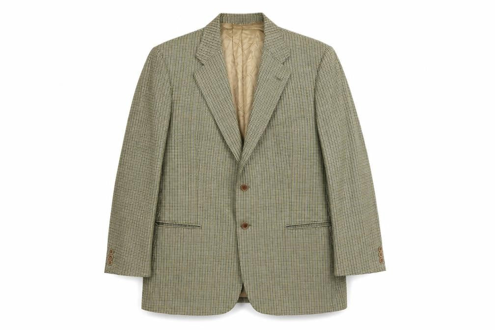 Marks & Spencer Mens Brown Check Polyester Jacket Suit Jacket One Size Regular
