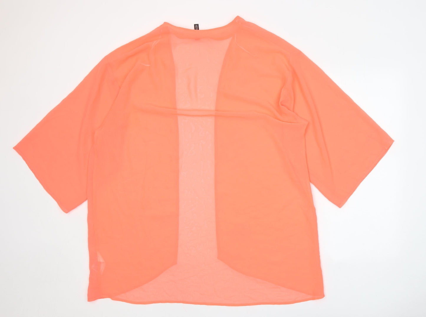 Divided Womens Pink Polyester Basic Blouse Size L V-Neck