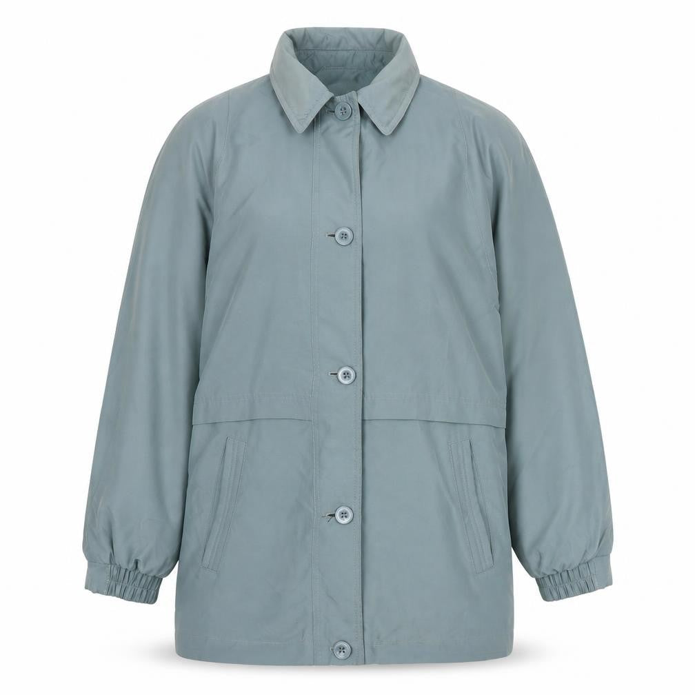 Marks & Spencer Womens Green Rain Coat Coat Size 14 Button