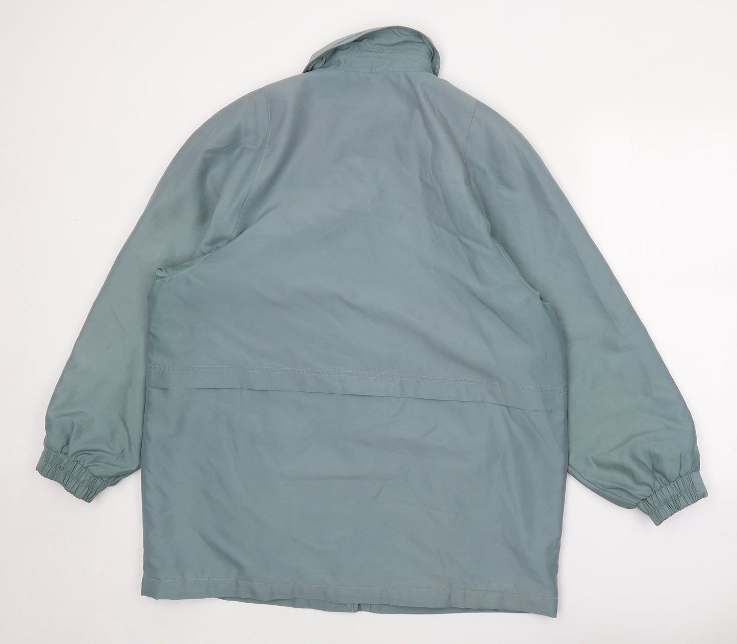 Marks & Spencer Womens Green Rain Coat Coat Size 14 Button