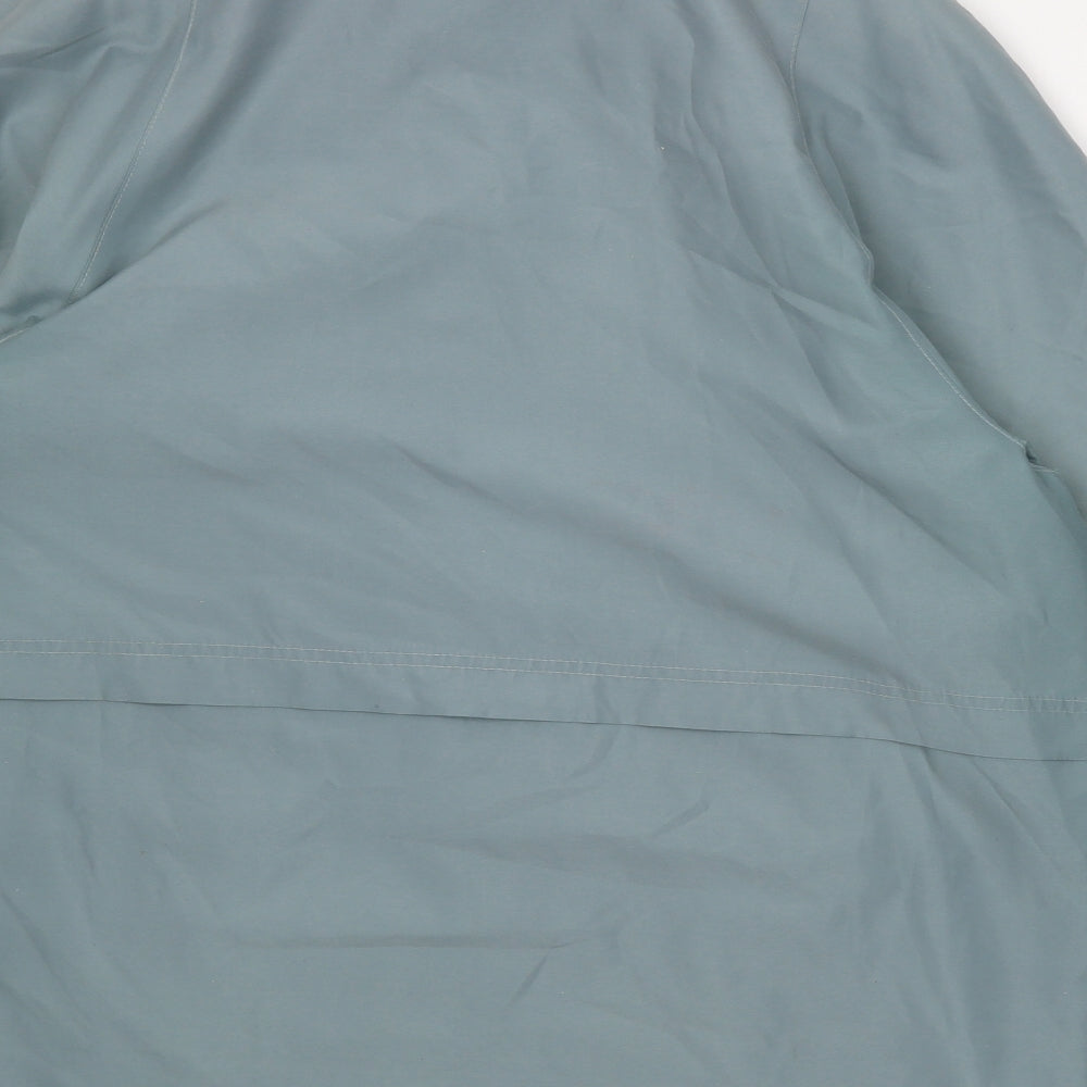 Marks & Spencer Womens Green Rain Coat Coat Size 14 Button