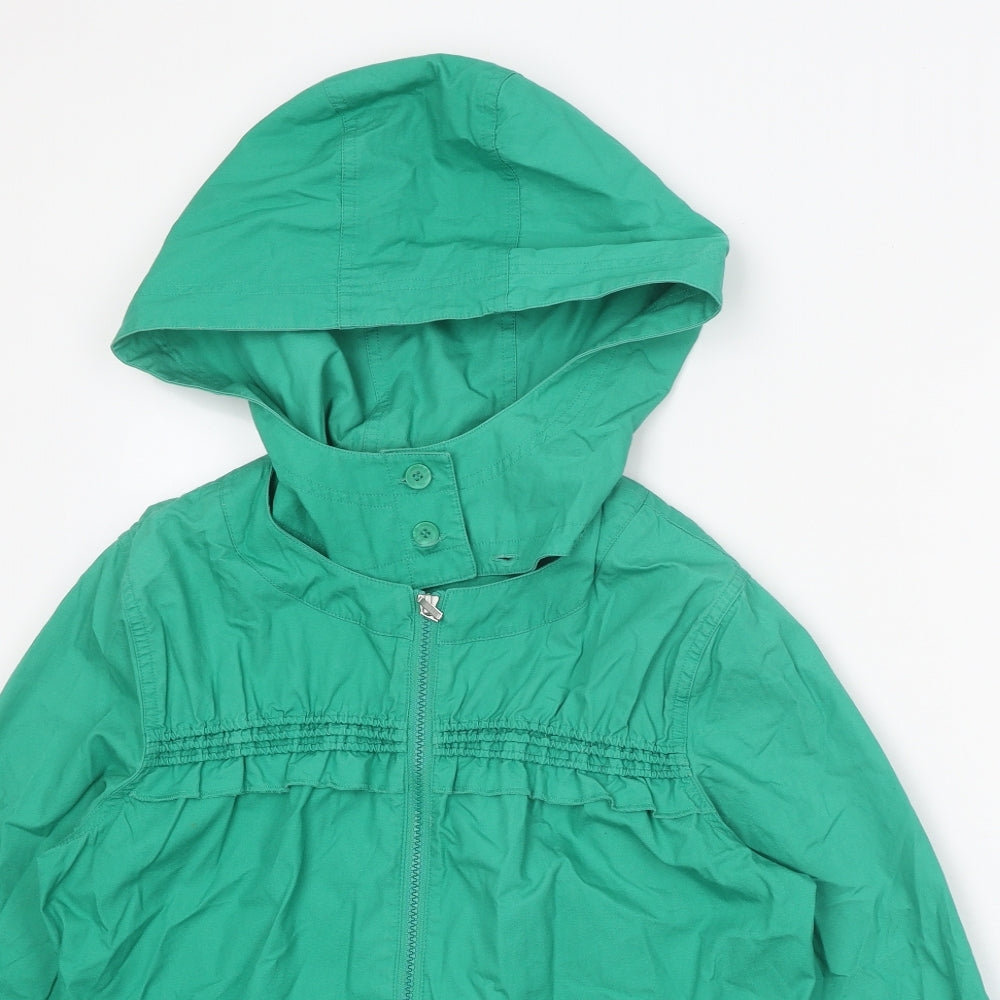 Marks & Spencer Womens Green Jacket Size 10 Zip