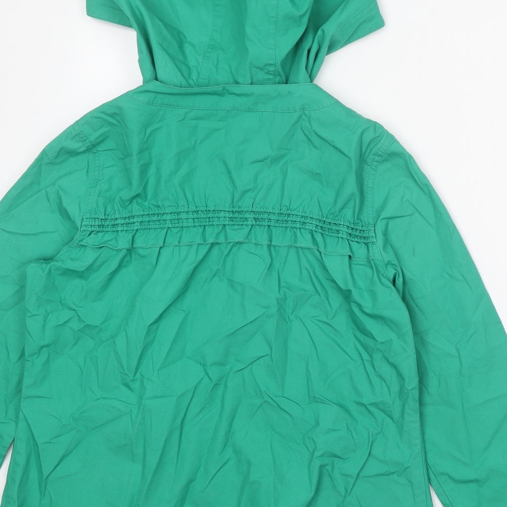 Marks & Spencer Womens Green Jacket Size 10 Zip