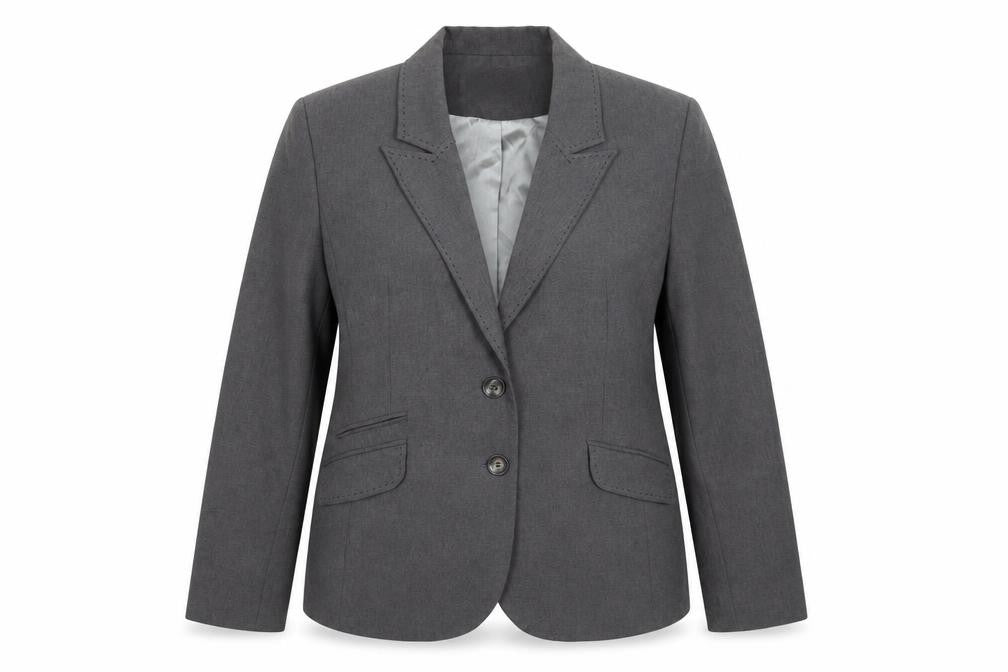 AMARANTO Womens Grey Jacket Blazer Size 18 Button